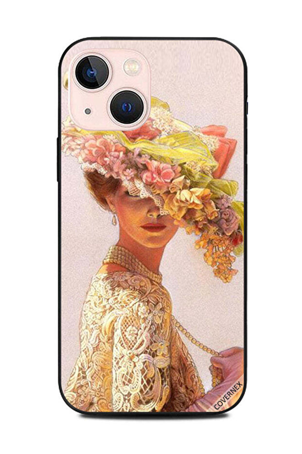 غطاء حماية لهاتف Apple iPhone 13 Mini بتصميم سيدة بريطانية كلاسيكية
