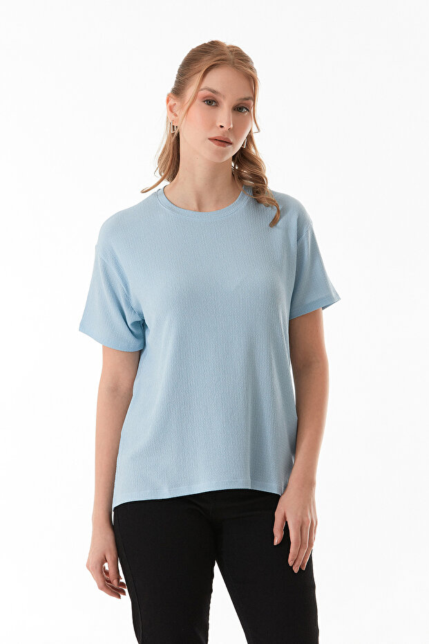 Basic Bürümcük Kumaş Tişört - 5