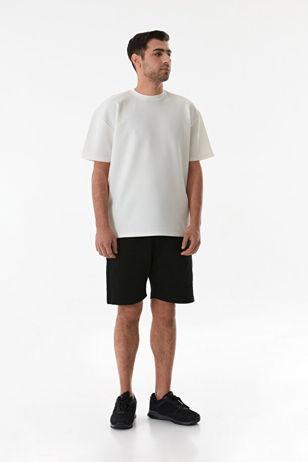 Basic Bisiklet Yaka Tişört - 4