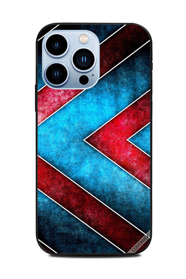 غطاء حماية لهاتف Apple iPhone 13 Pro - أسهم حمراء وزرقاء