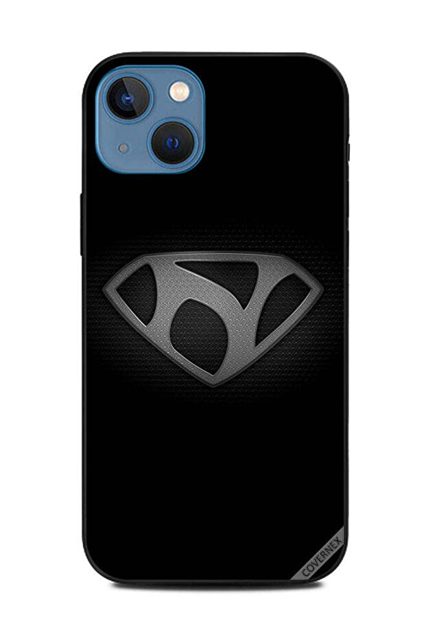 غطاء حماية لهاتف Apple iPhone 13 أبجدي أبيض وأسود N