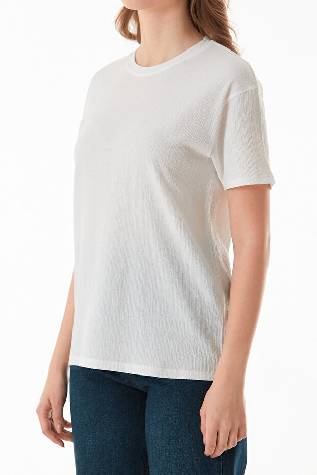 Basic Bürümcük Kumaş Tişört - 7