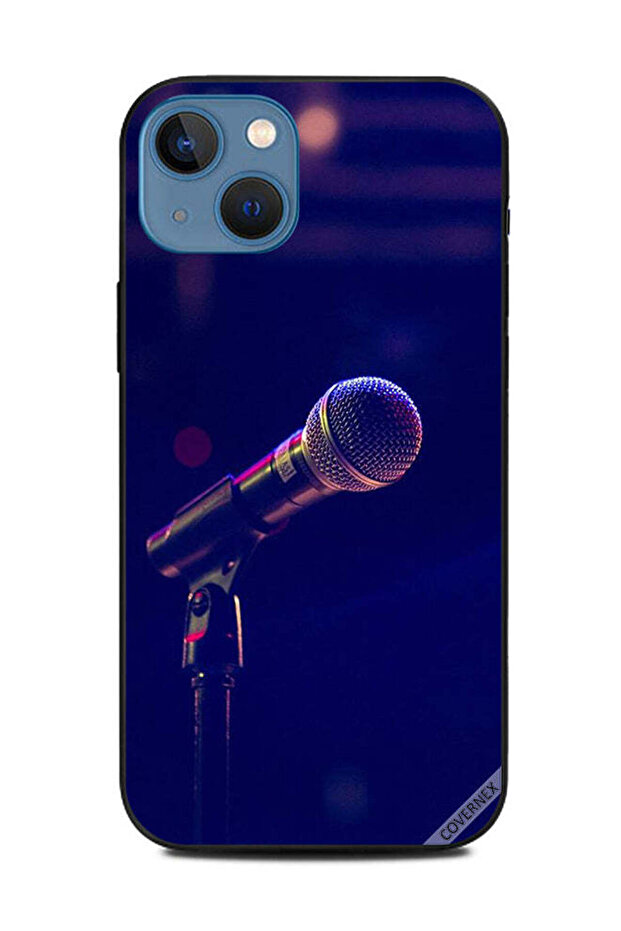 غطاء حماية لهاتف Apple iPhone 13 Mic خلفية زرقاء داكنة