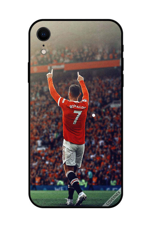غطاء حماية لهاتف Apple iPhone XR Cr7 رونالدو بورتريه