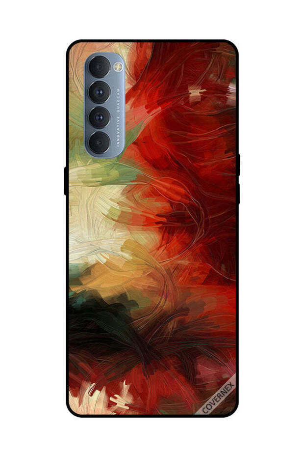غطاء حماية لهاتف Oppo Reno 4 Pro مع خلفية فنية