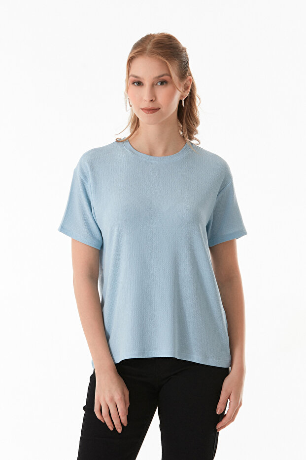 Basic Bürümcük Kumaş Tişört - 1