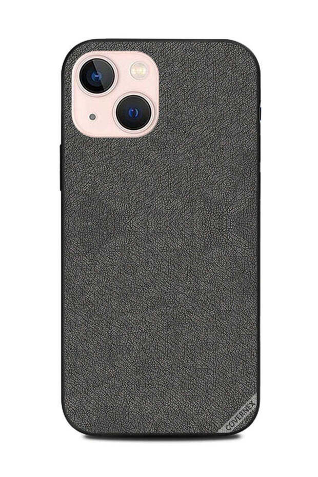 غطاء حماية لهاتف Apple iPhone 13 Mini بنمط رمادي داكن