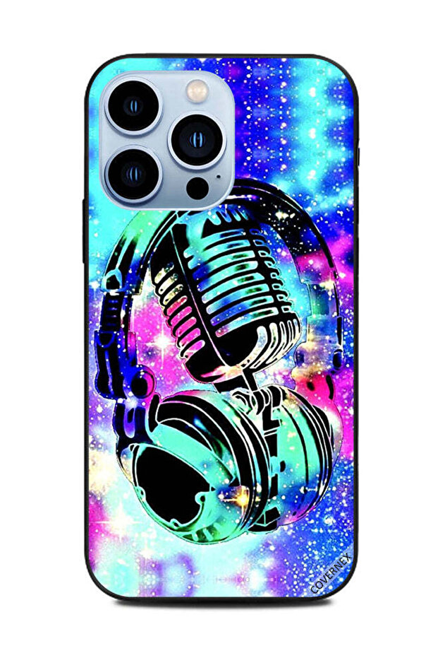 غطاء حماية لهاتف Apple iPhone 13 Pro أسود مع رأس للهاتف والميكروفون