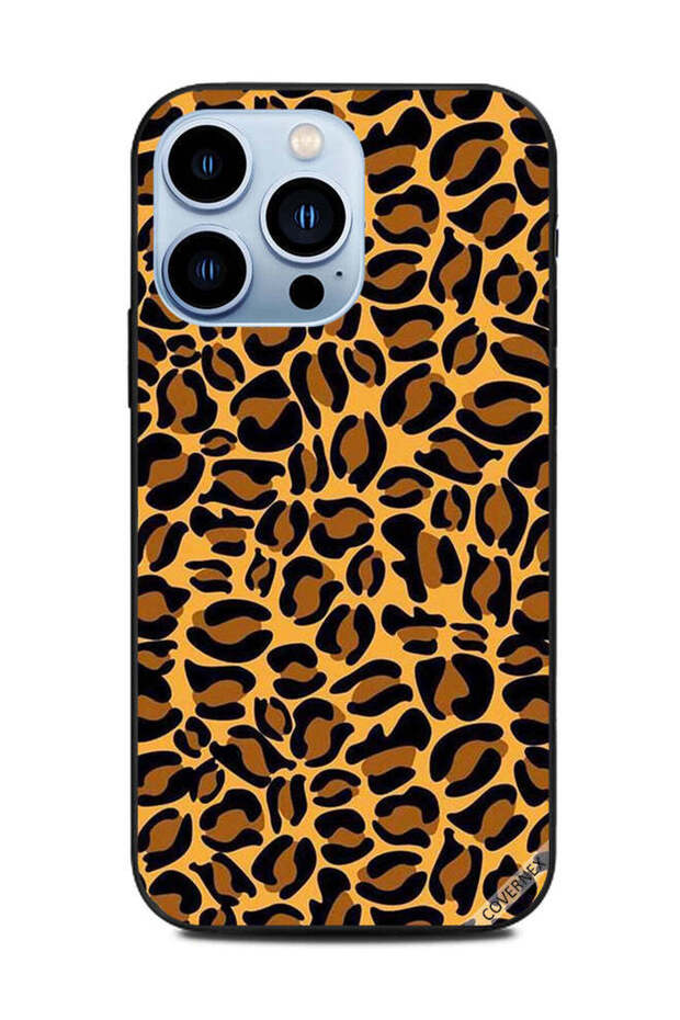 غطاء حماية لهاتف Apple iPhone 13 Pro بنقشة جلد النمر - 1