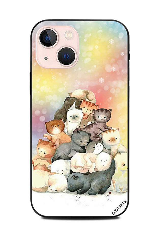 غطاء حماية لهاتف Apple iPhone 13 Mini Kittens Bunch