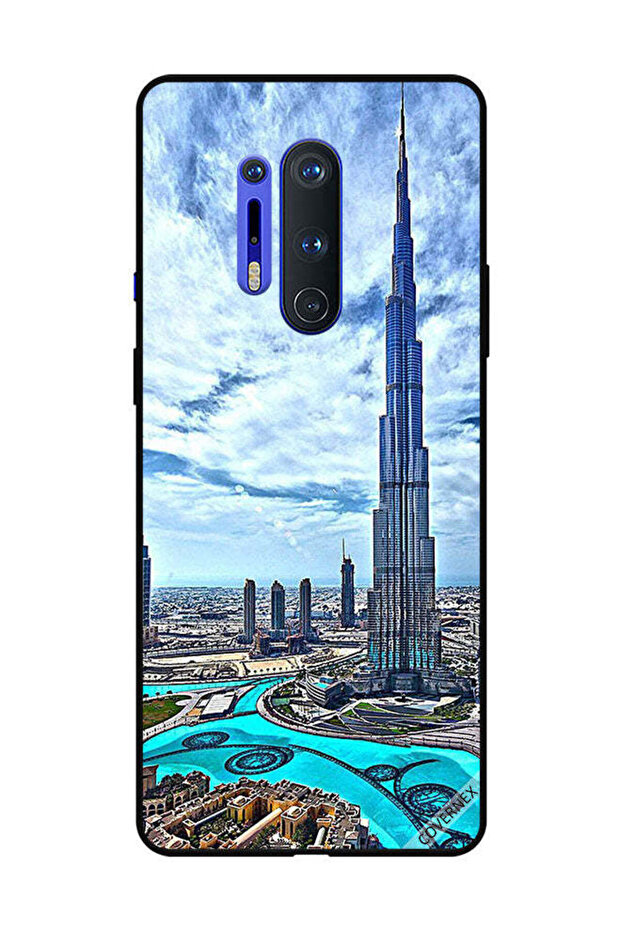 غطاء حماية لهاتف OnePlus 8 Pro - برج خليفة - غيوم تلامس السحاب