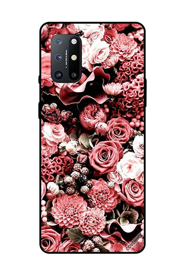 غطاء حماية لهاتف OnePlus 8T - لون الخوخ والورود 2