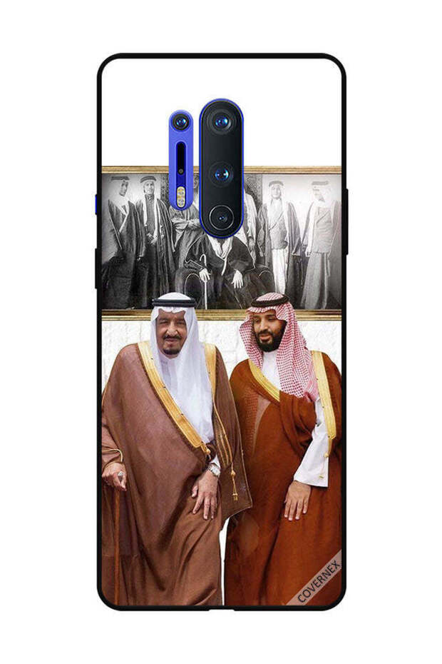 غطاء حماية لهاتف ون بلس 8 برو الملك سلمان ومحمد بن سلمان يتحدثان أثناء المشي