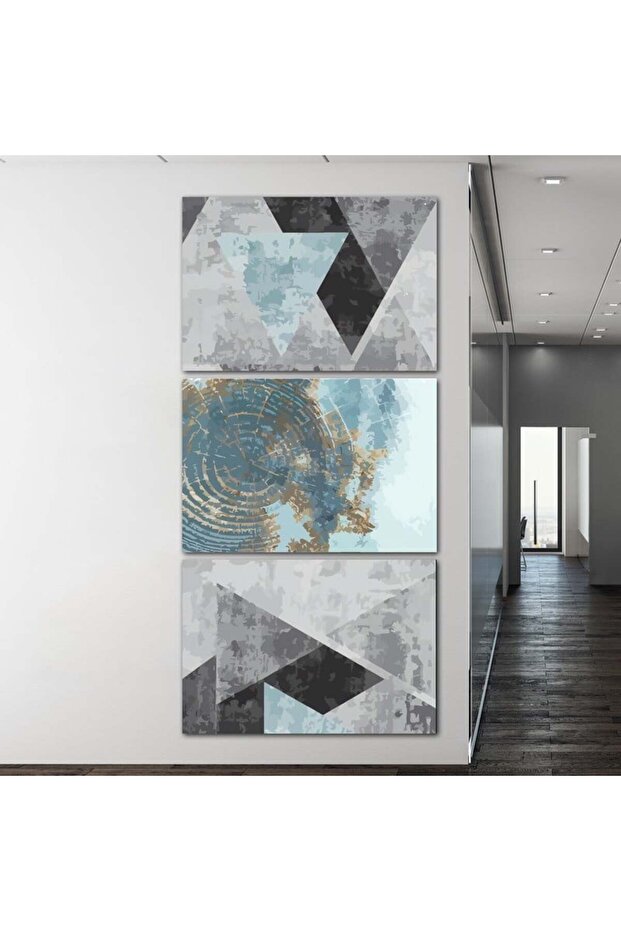 ثلاث لوحات خشبية ام دي اف مقاس 120x60 سم