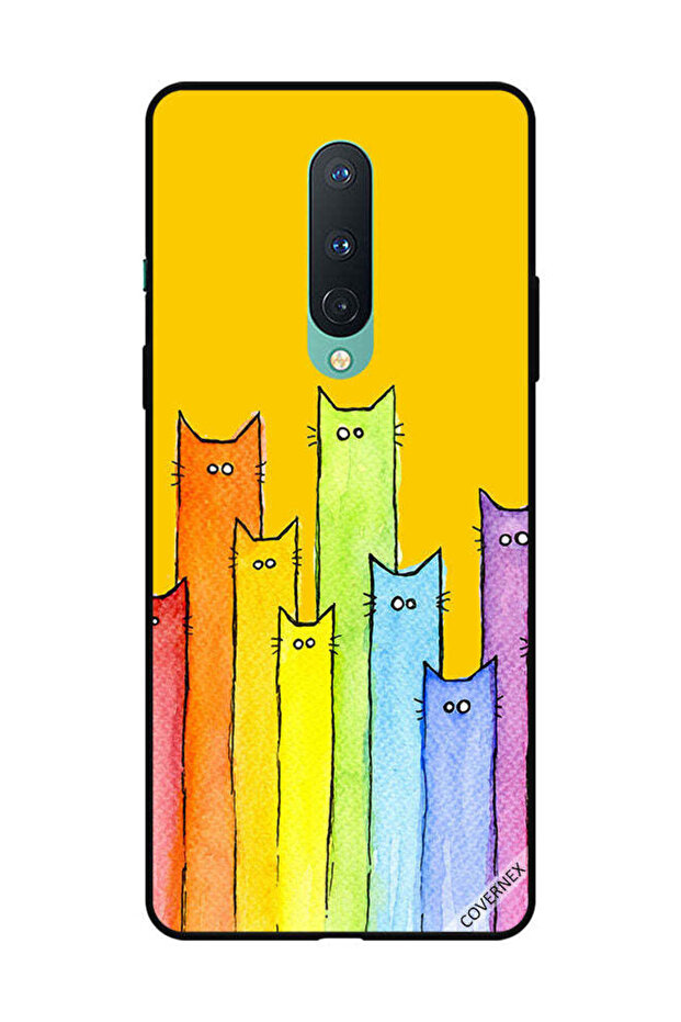 غطاء حماية لهاتف OnePlus 8 بتصميم دمية قطة