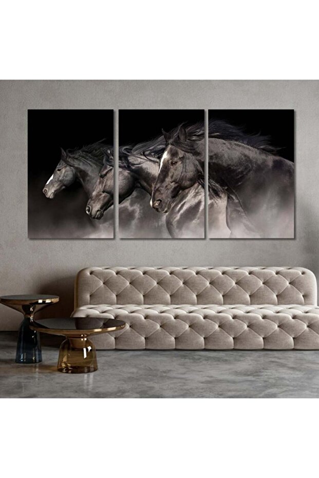 ثلاث لوحات خشبية ام دي اف مقاس 120x60 سم