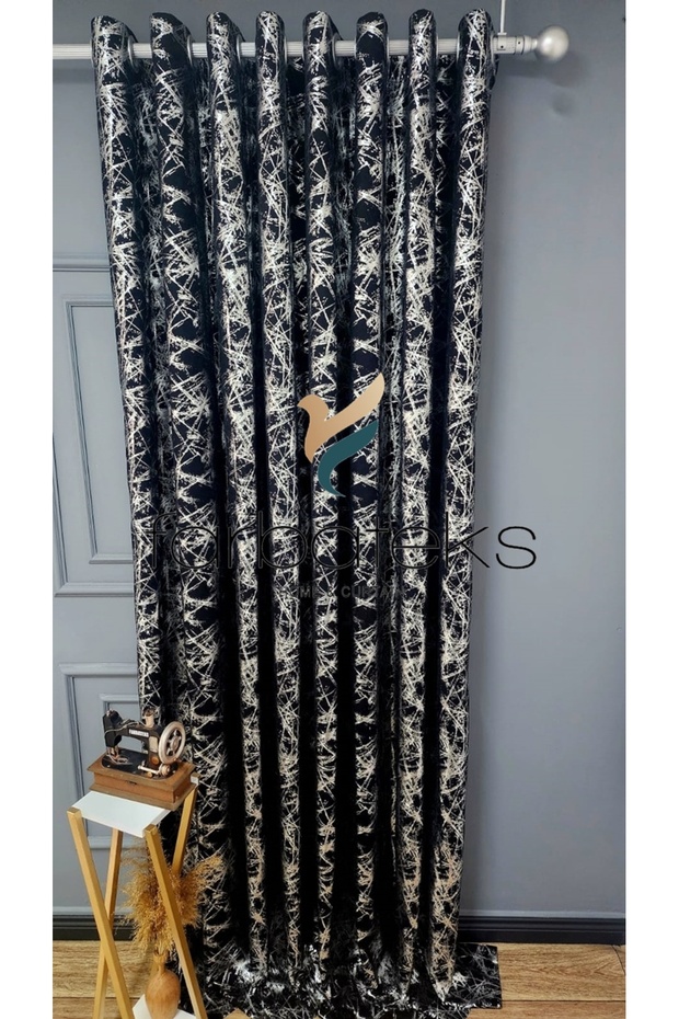 Black Silver Gray Foil Rustic Curtain Eyelet Ring Pipe Ring Decorative Curtain