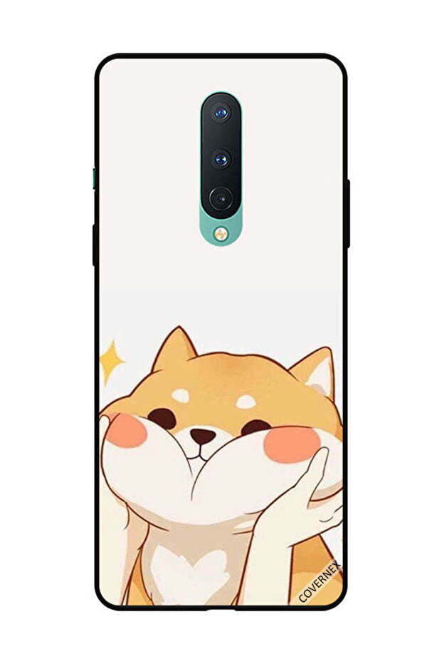 غطاء حماية لهاتف OnePlus 8 مع صورة قطة محبة أثناء حملها من الشيكات