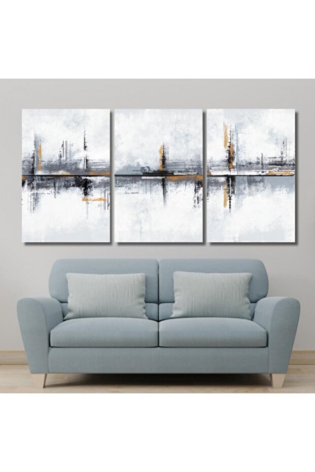 ثلاث لوحات خشبية ام دي اف مقاس 120x60 سم