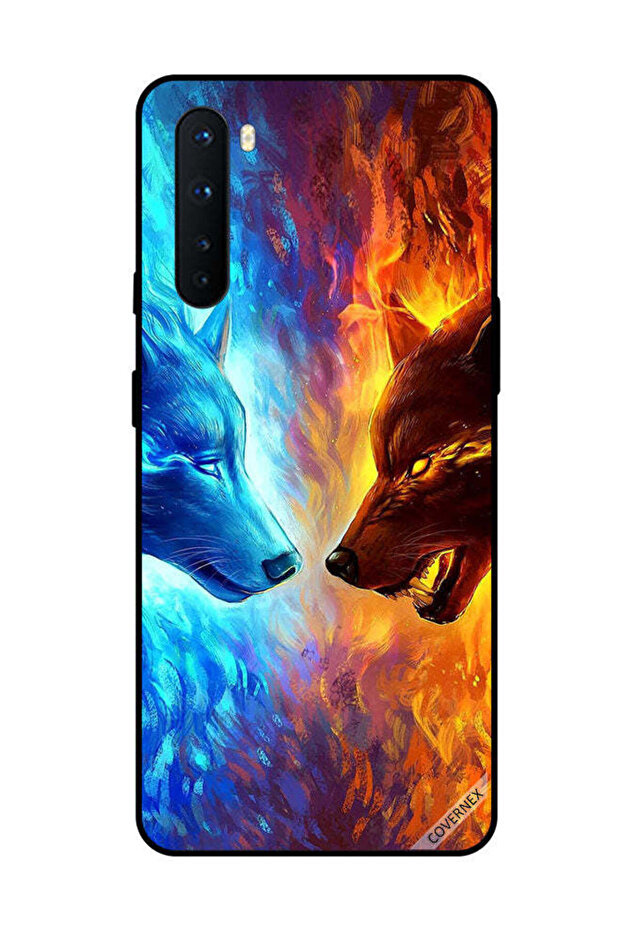 غطاء حماية لهاتف OnePlus Nord Water & Fire Wolf