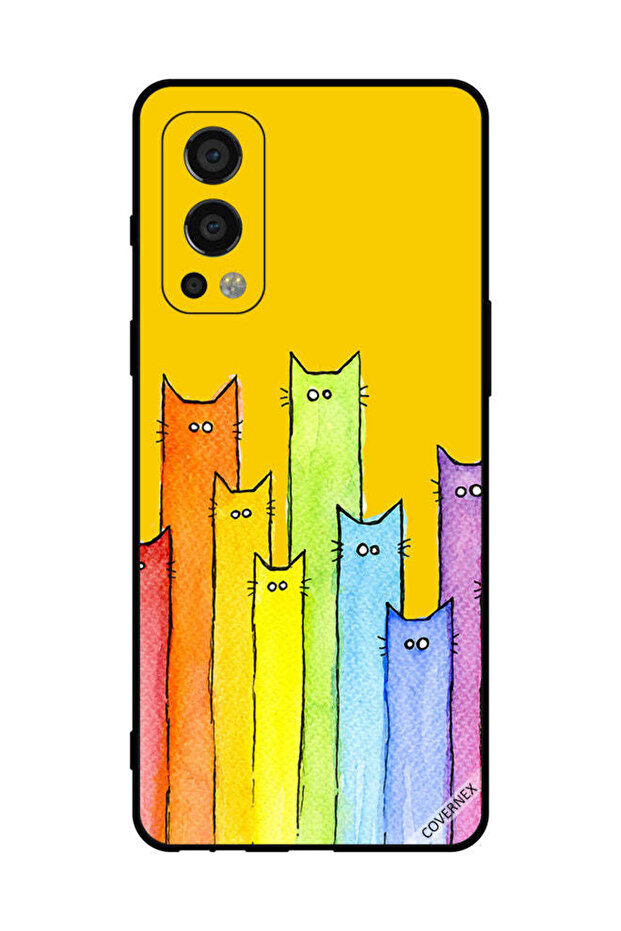 غطاء حماية لهاتف OnePlus Nord 2 5G بتصميم دمية قطة