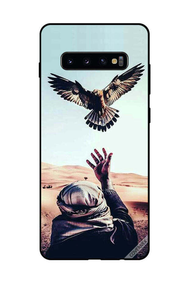 غطاء حماية لهاتف سامسونج جالاكسي S10 بلس - النسر يعود إلى اليد