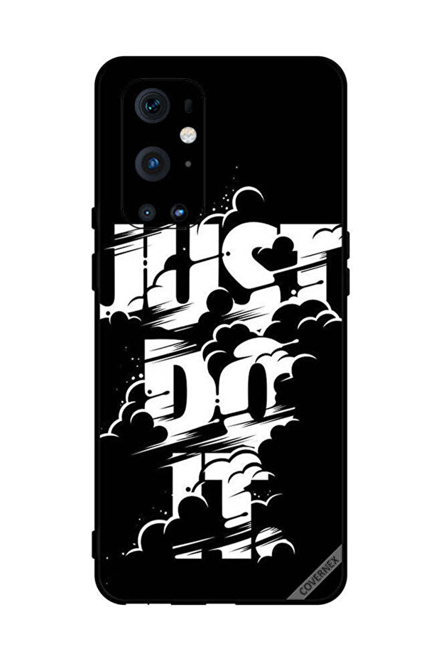 غطاء حماية لهاتف OnePlus 9 Pro - Just Do It - أبيض وأسود