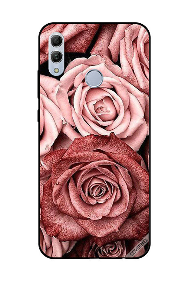 غطاء حماية لهاتف Honor 10 Lite بنقشة زهور الخوخ