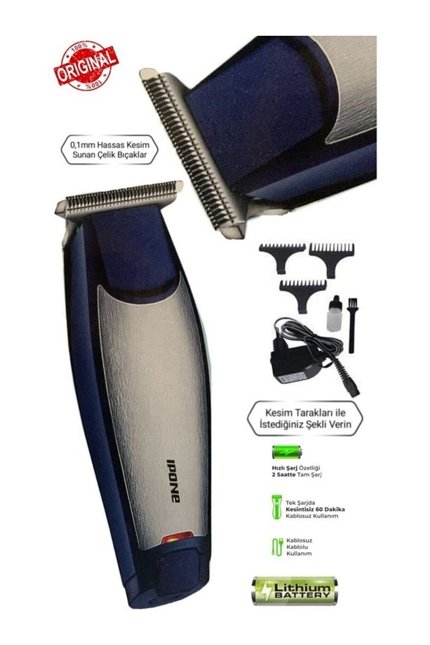 IP-1068 Lazer Öncesi Profesyonel Saç ve Sakal Tıraş Makinesi – Sessiz, Güçlü ve Hassas Kesim - 6