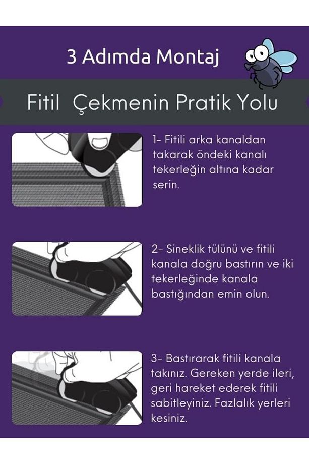 Sineklik Tamir Kiti | 80x140 cm Evcil Hayvanlara Dayanıklı Tül | Kendin Yap (DIY) - 3