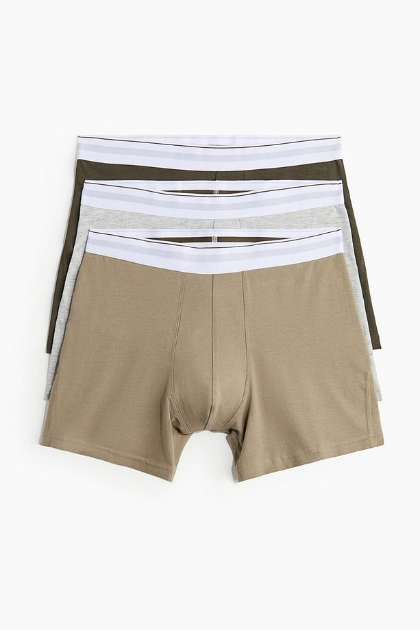 3'lü Normal Paça Boxer Şort Lycra® - 3