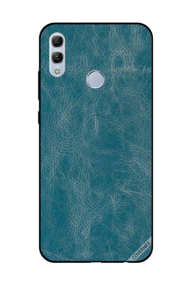 غطاء حماية لهاتف Honor 10 Lite بنمط جلدي أزرق