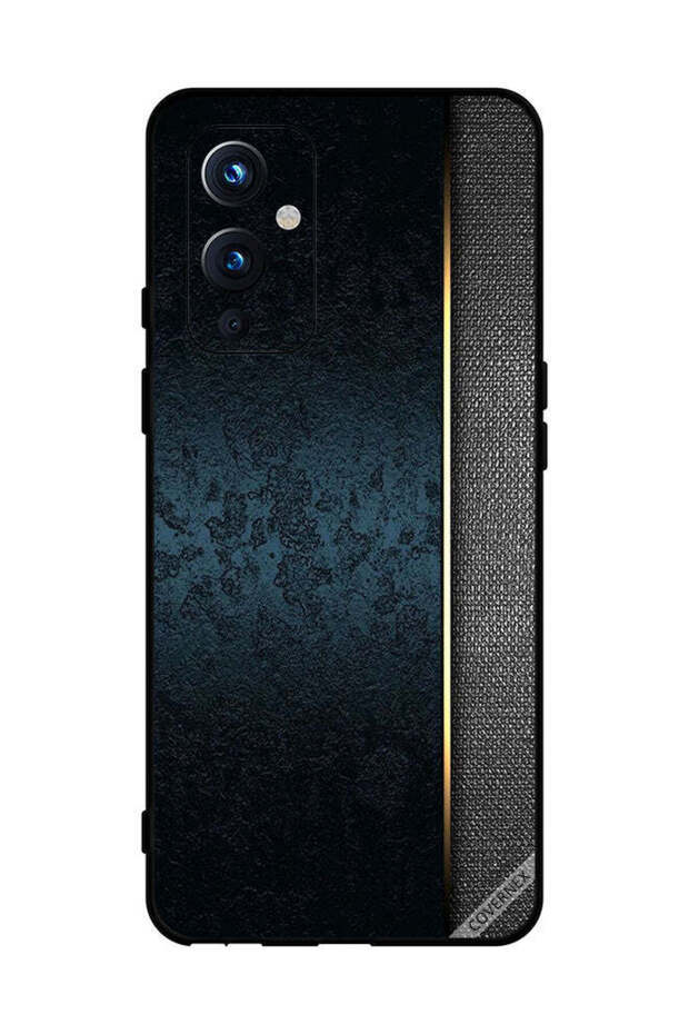 غطاء حماية لهاتف OnePlus 9 بنمط جلدي أخضر داكن