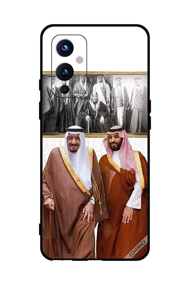 غطاء حماية لهاتف ون بلس 9 الملك سلمان ومحمد بن سلمان يتحدثان أثناء المشي