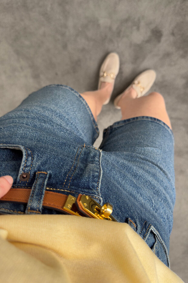 Regular Premium Denim Şort- MAVİ - 2