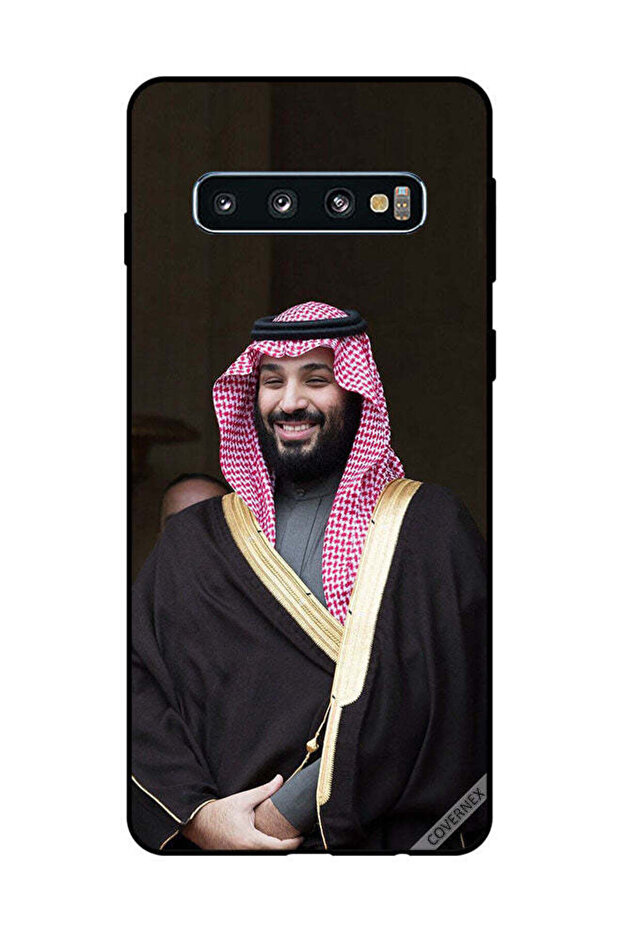 غطاء حماية لهاتف سامسونج جالكسي S10 محمد بن سلمان مبتسمًا