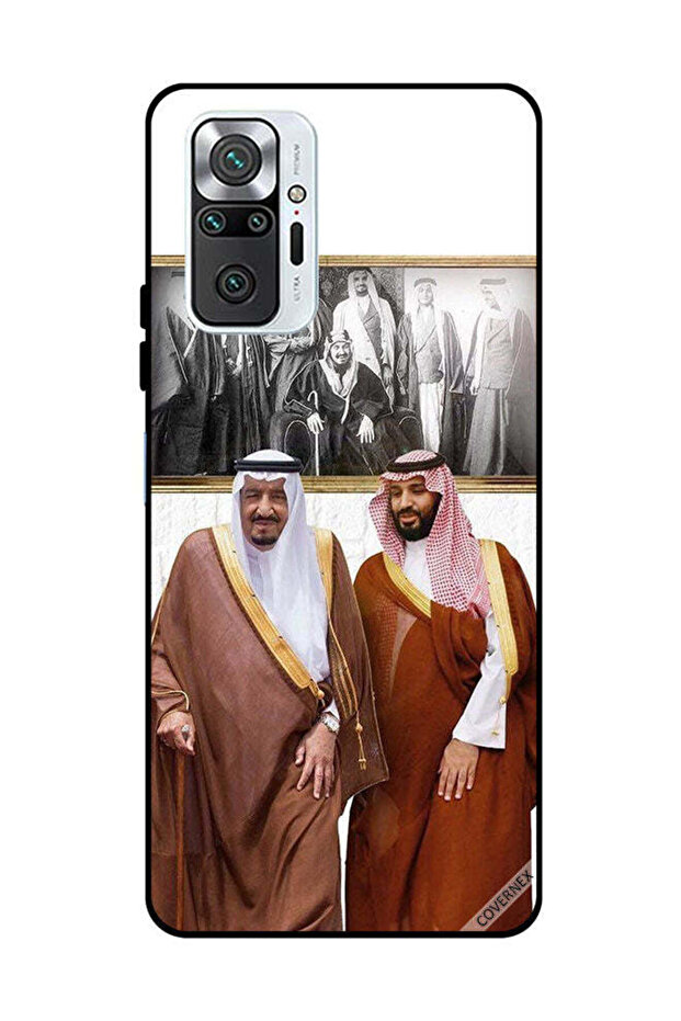 غطاء حماية لهاتف شاومي ريدمي نوت 10 برو 4G الملك سلمان ومحمد بن سلمان يتحدثان أثناء المشي