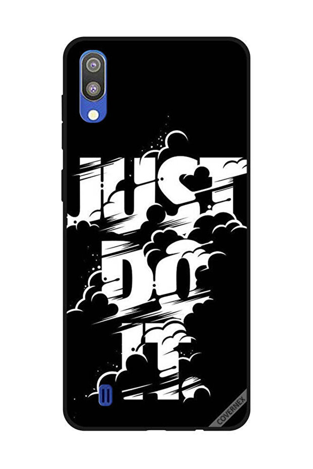 غطاء حماية لهاتف سامسونج جالاكسي M10 - Just Do It - أبيض وأسود