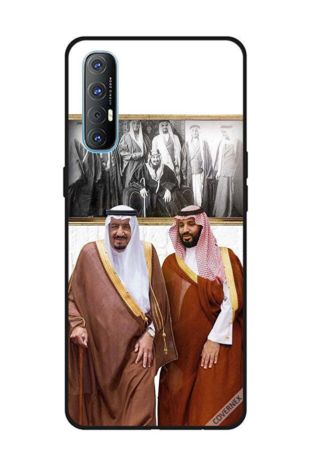 غطاء حماية لهاتف أوبو رينو 3 برو الملك سلمان وولي العهد يتحدثان أثناء المشي