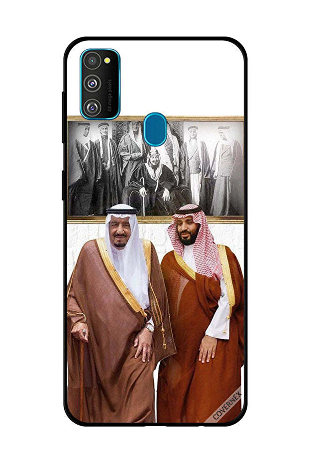 غطاء حماية لهاتف سامسونج جالاكسي M30s الملك سلمان ومحمد بن سلمان يتحدثان أثناء المشي