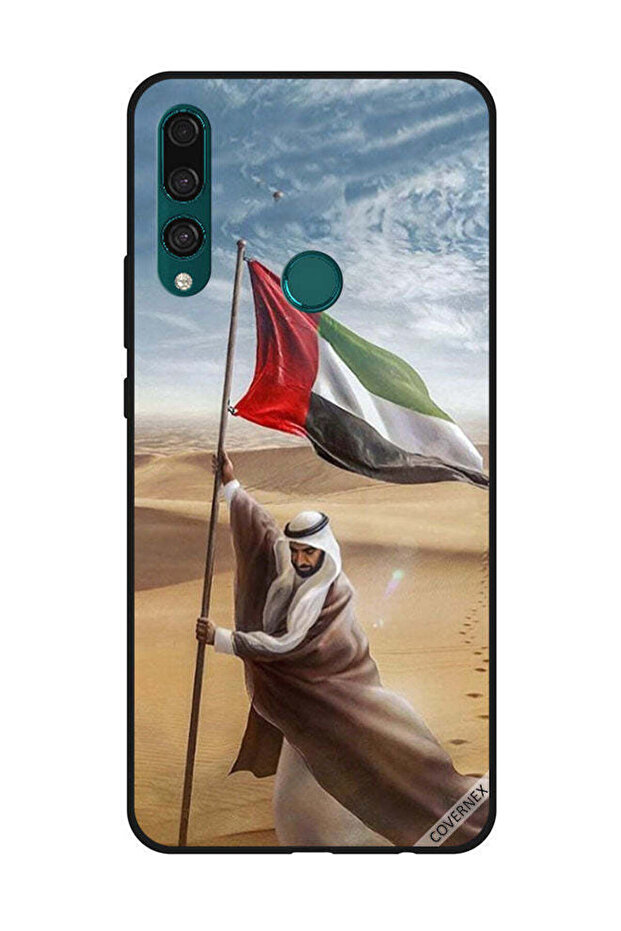 غطاء حماية لهاتف هواوي Y9 Prime 2019 - علم الإمارات العربية المتحدة - زايد