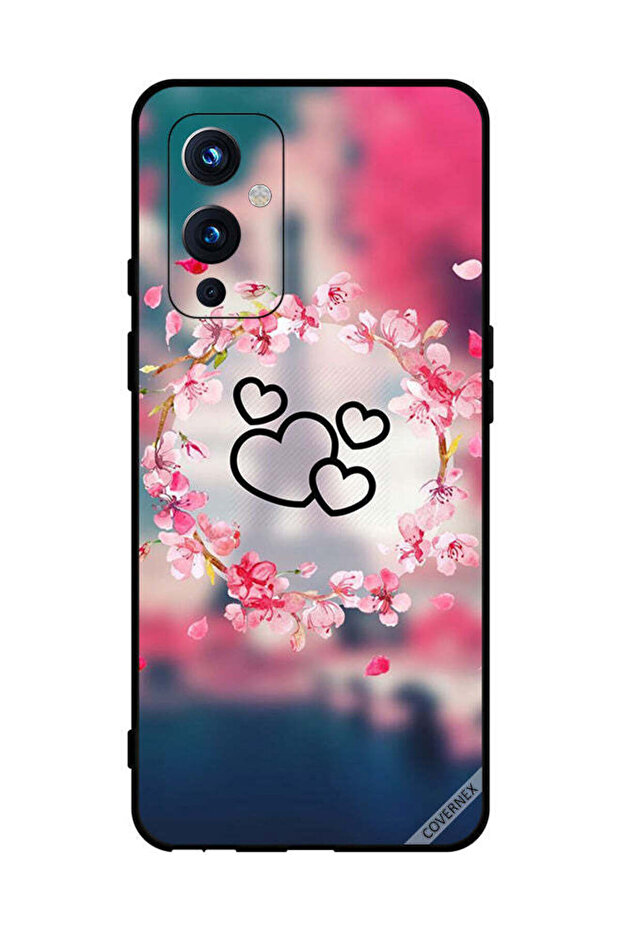 غطاء حماية لهاتف OnePlus 9 قلوب سوداء