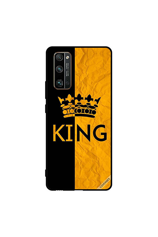 غطاء حماية لهاتف Honor 30 Pro كينج أسود وأصفر