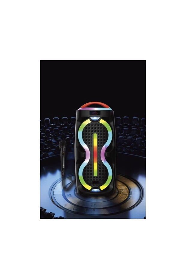Rgb Işıklı Mikrofonlu Kumandalı Tws Bluetooth Hoparlör Speaker - 3