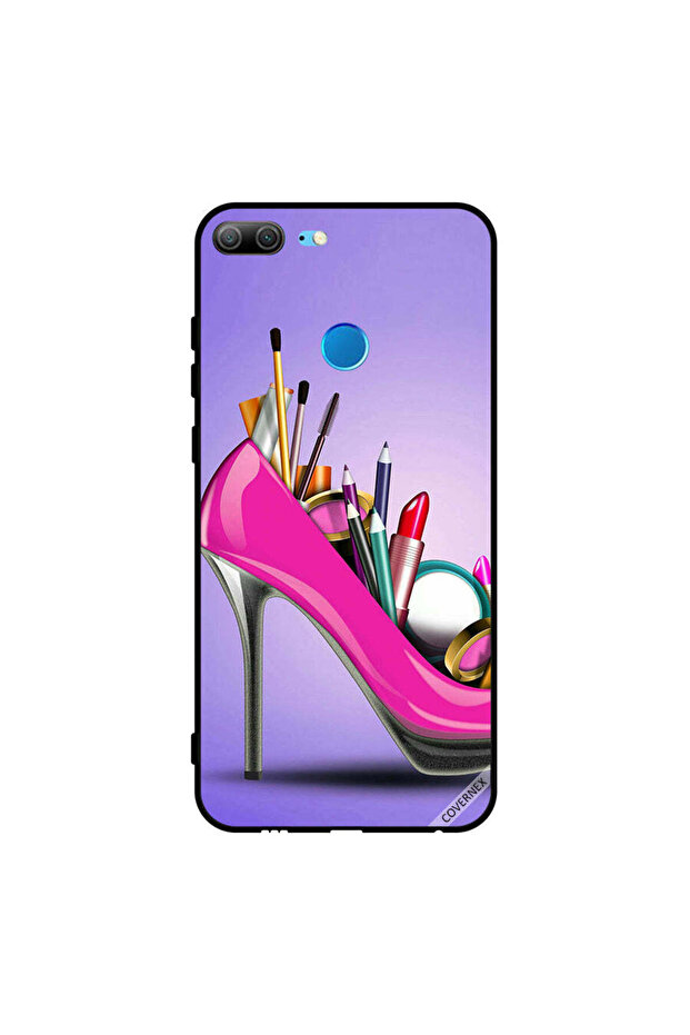 غطاء حماية لهاتف Honor 9 Lite حذاء مع مكياج