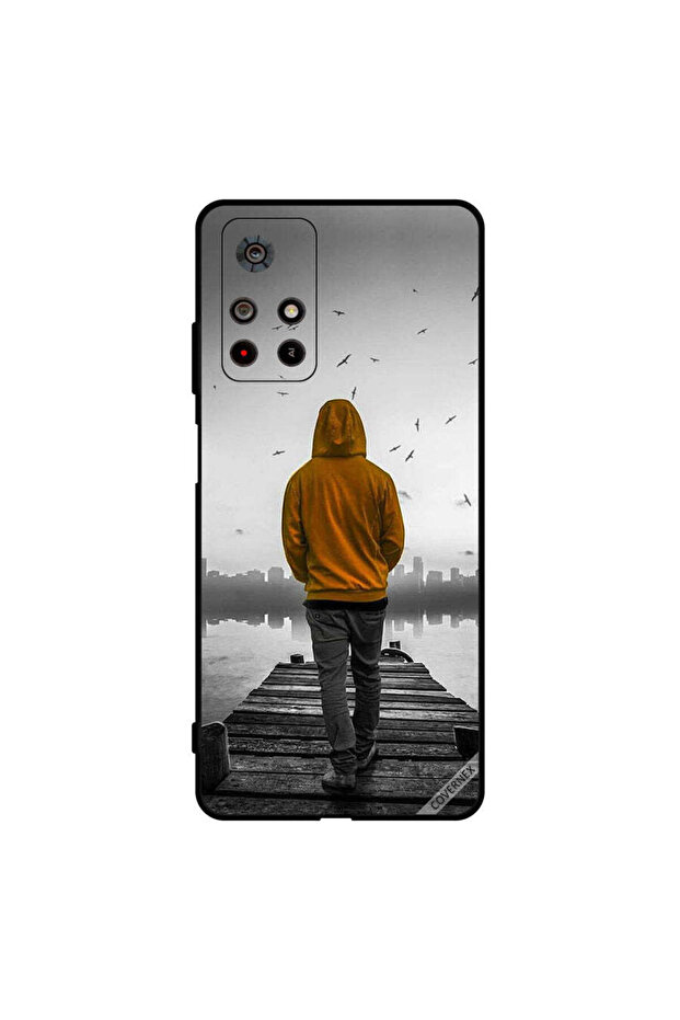 غطاء حماية لهاتف Poco M4 Pro - فتى حزين يمشي