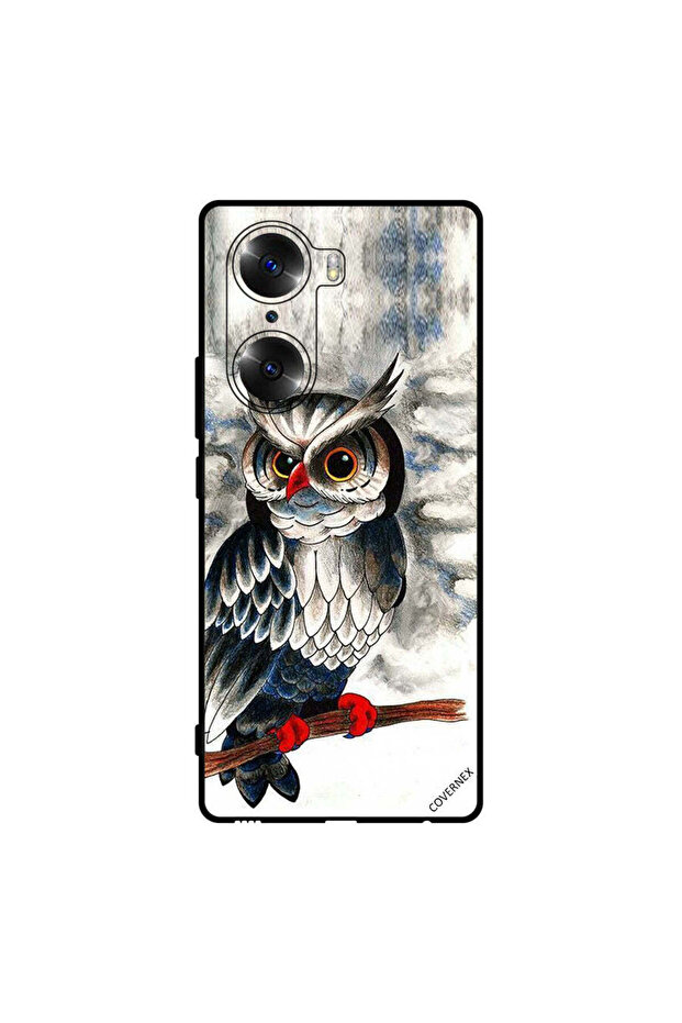 غطاء حماية لهاتف Honor 60 برسومات بومة فنية