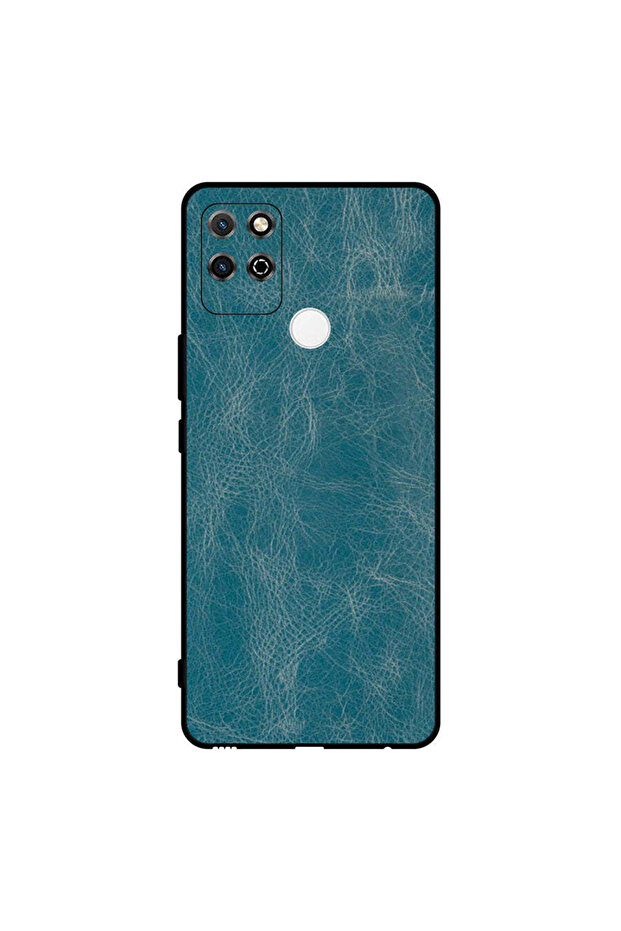 غطاء حماية لهاتف Honor Play 5T بنمط جلدي أزرق