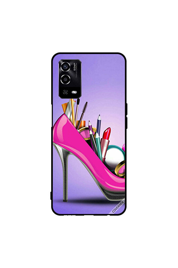 غطاء حماية لهاتف Oppo A55/56 حذاء مع مكياج