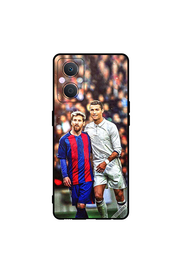 غطاء حماية لهاتف Oppo A96 ميسي ورونالدو